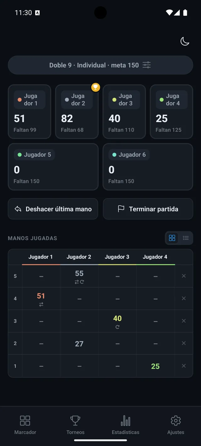 Pantalla principal