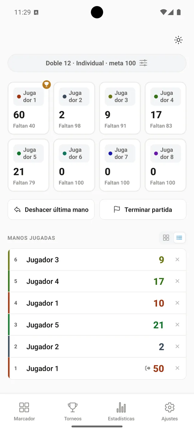 Vista resumida o completa, a tu gusto